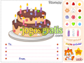 Jogo de pintar Happy Birthday Postal